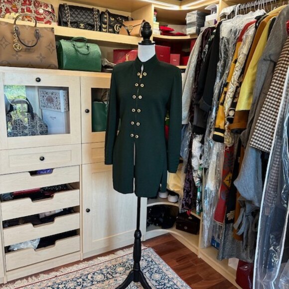 St. John Collection Evening Size 4 Green Jacket - Picture 2 of 8